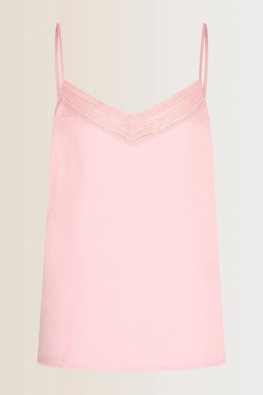 Expresso singlet kantdetail roze
