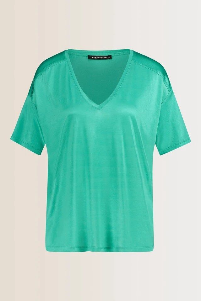 Expresso V-hals top korte mouw