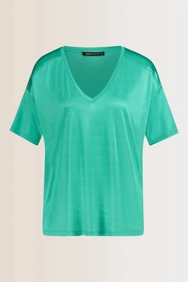 Expresso V-hals top korte mouw