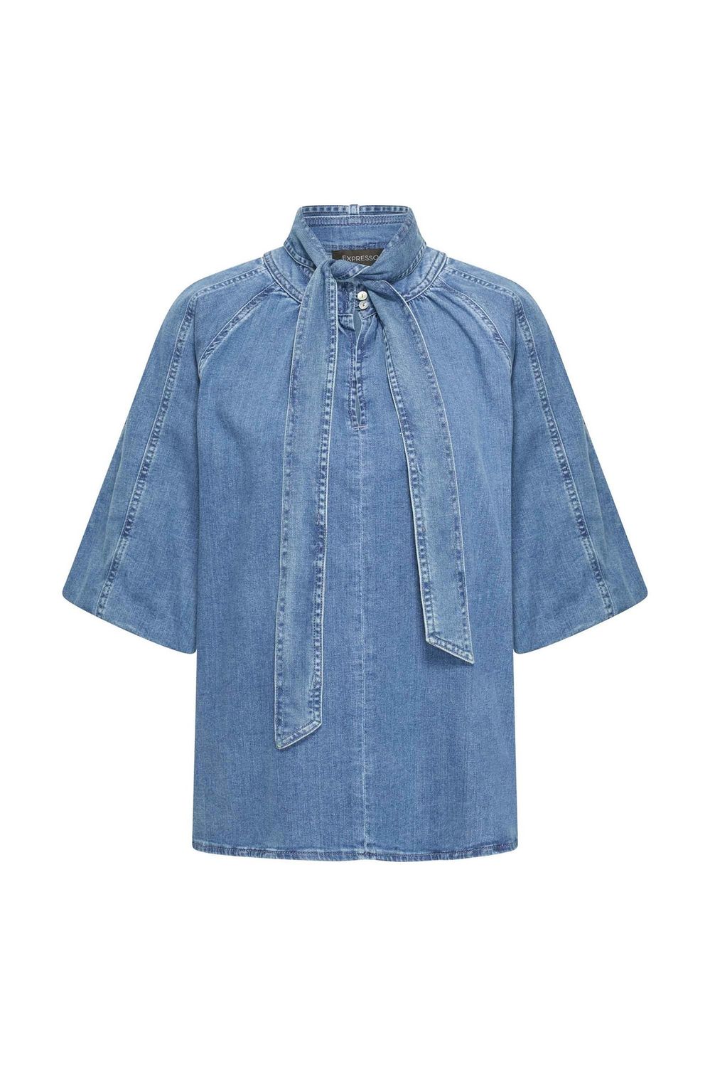 Expresso Blouse denim with big bow