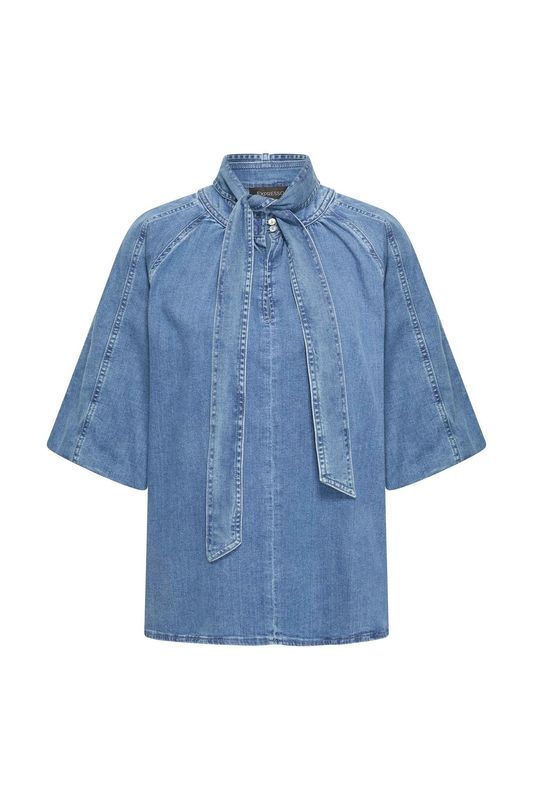 Expresso Blouse denim with big bow