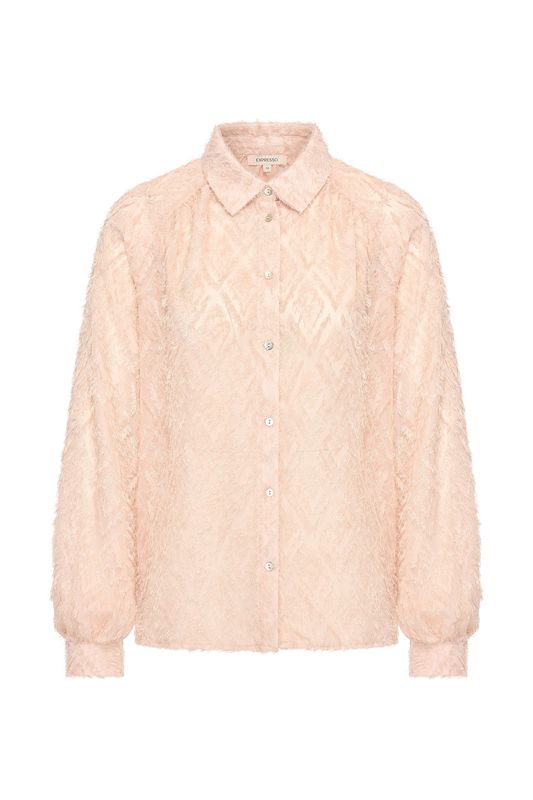 Expresso Blouse woven fancy structure pink