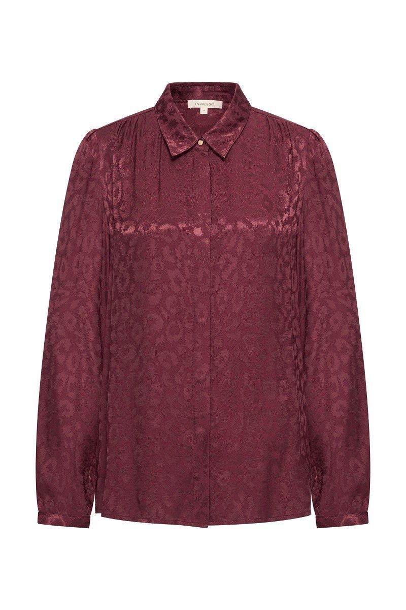 Expresso Blouse woven satin burgundy
