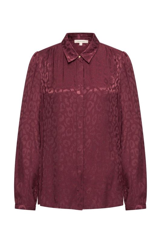 Expresso Blouse woven satin burgundy