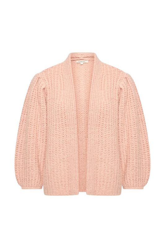 Expresso Cardigan chunky balloon sleeves pink