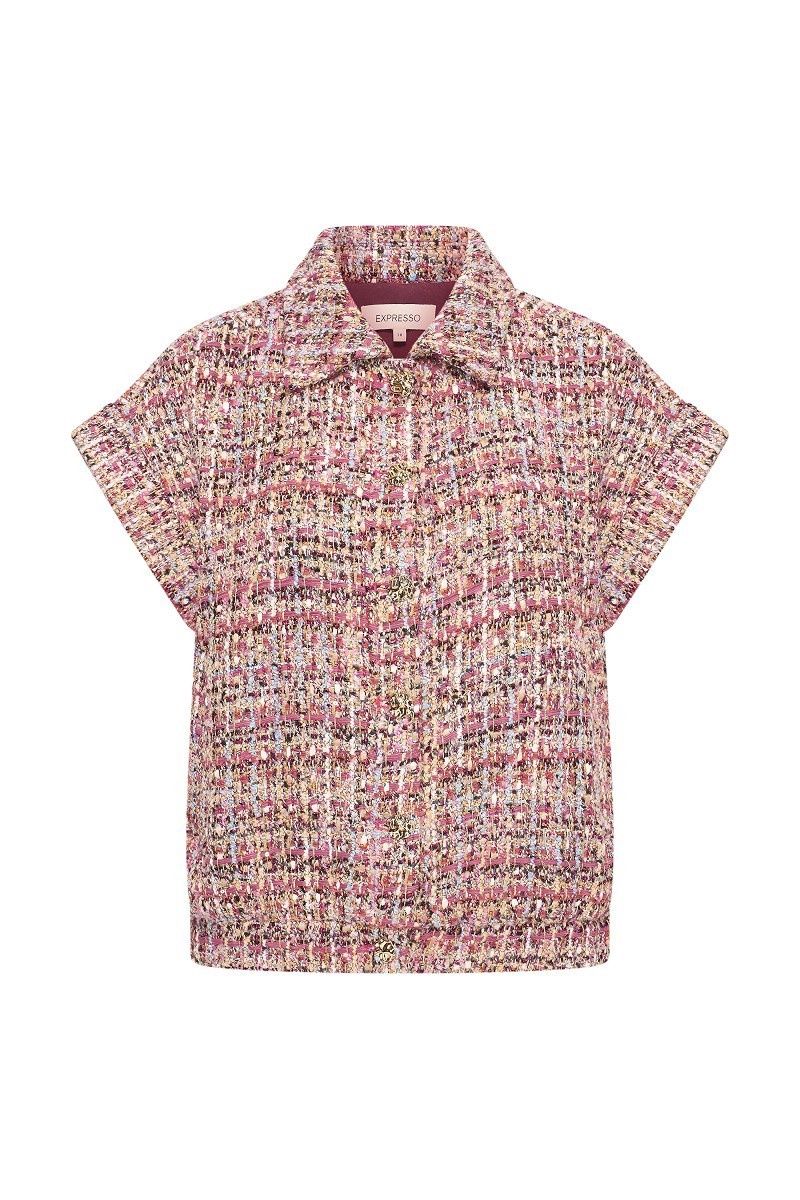 Expresso Jacket woven boucle sleeveless