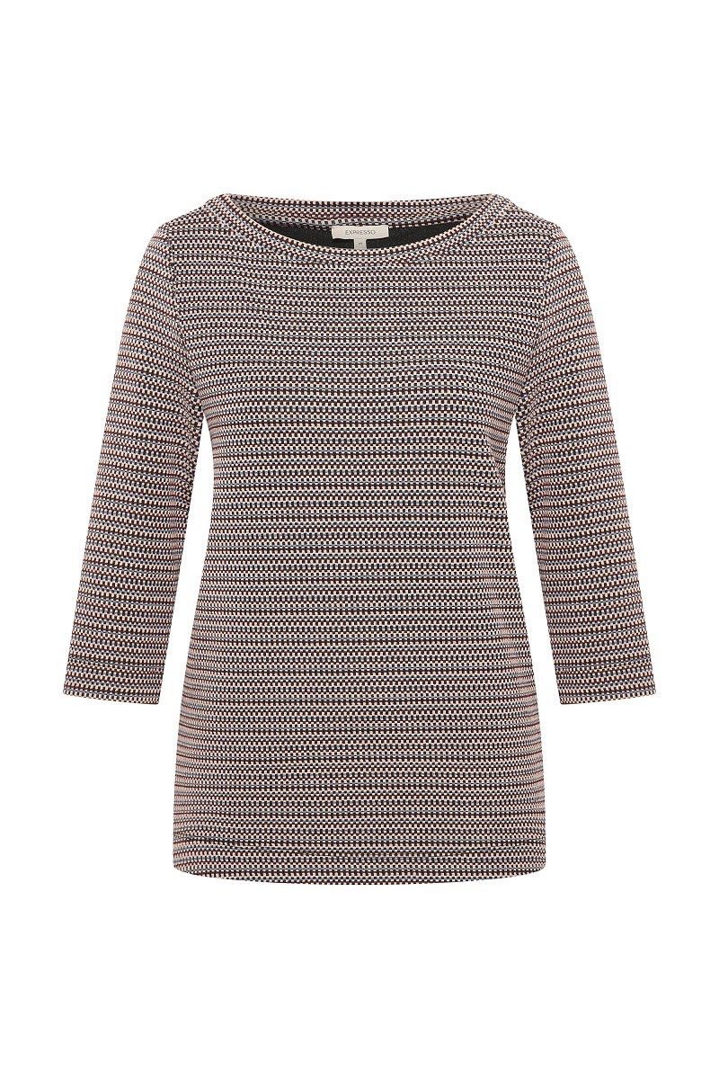 Expresso Top jersey jacquard boatneck