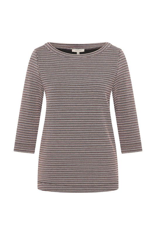 Expresso Top jersey jacquard boatneck