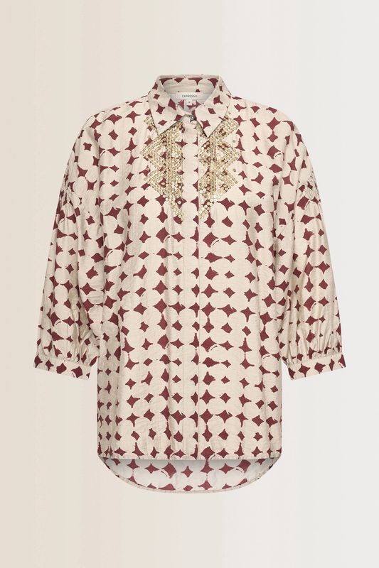 Expresso Blouse woven smock detail