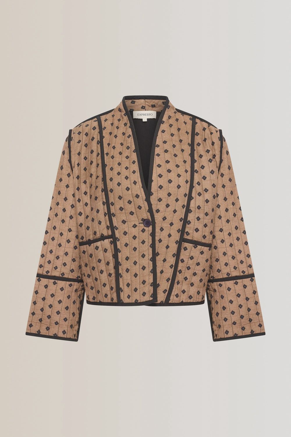 Expresso Jacket woven stepped print