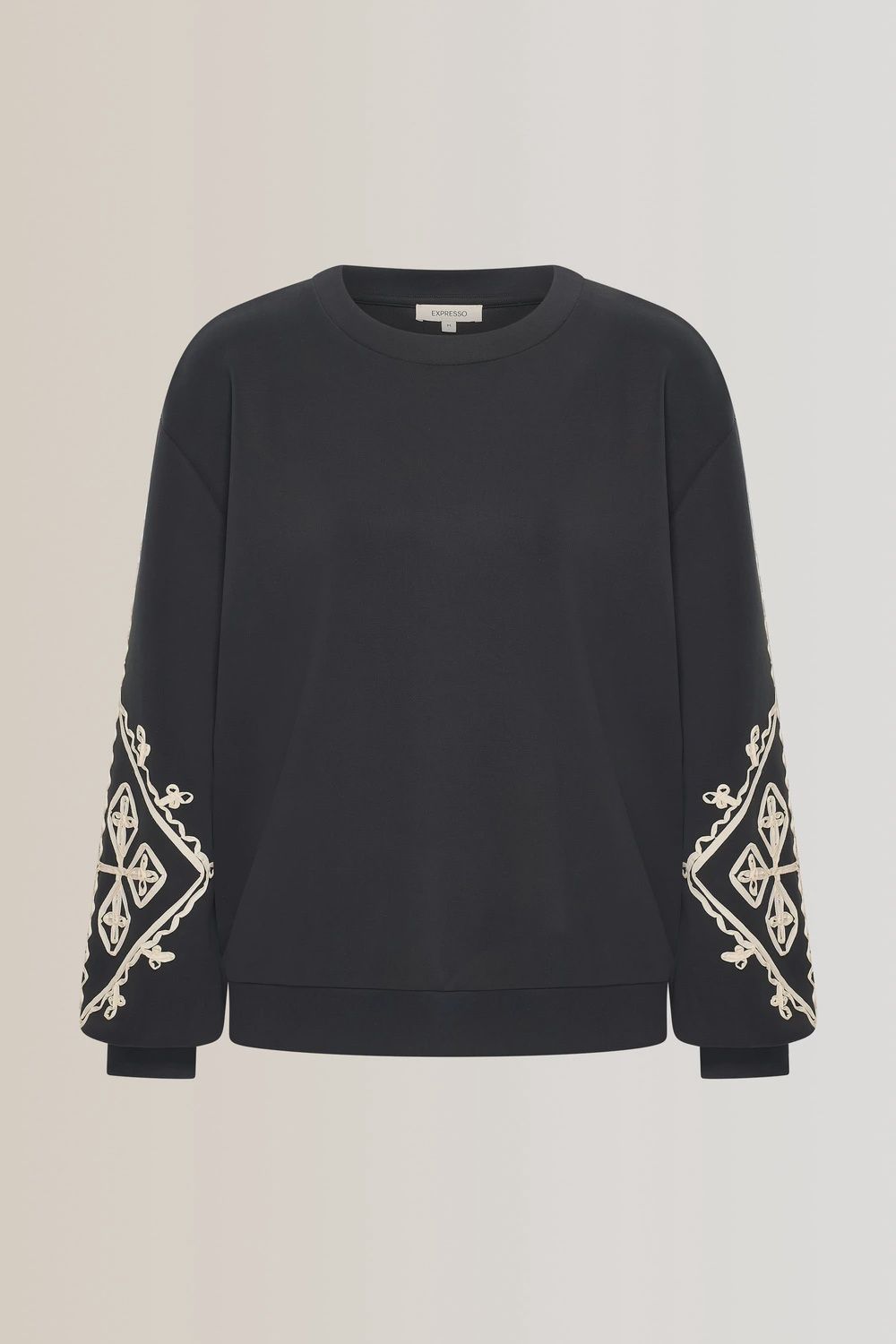 Expresso Sweater jersey tape embroiderie