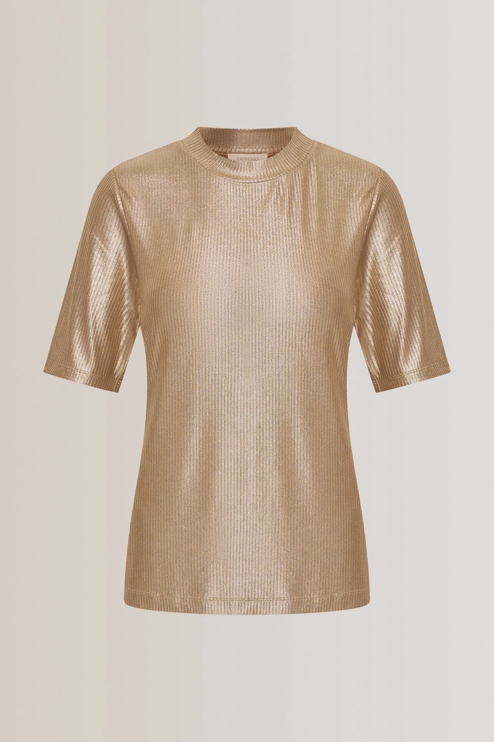 Expresso Top jersey turtle neck short sleeve coconut