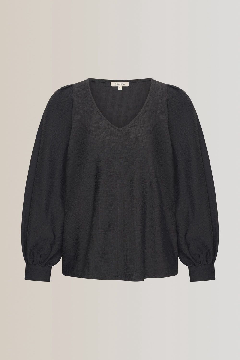 Expresso Blouse jersey v-neck structured 3/4 sleeve