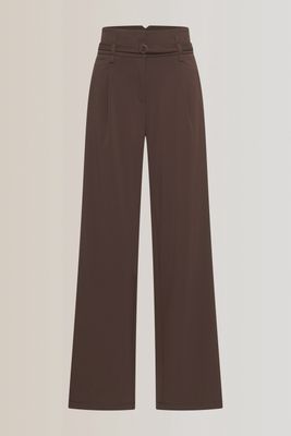 Expresso Pants travel wide leg dark coffee
