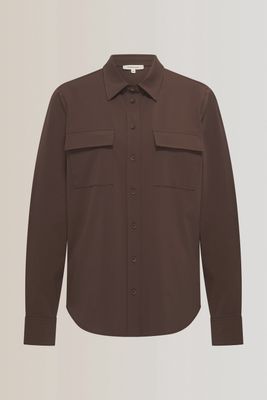 Expresso Travel blouse dark coffee