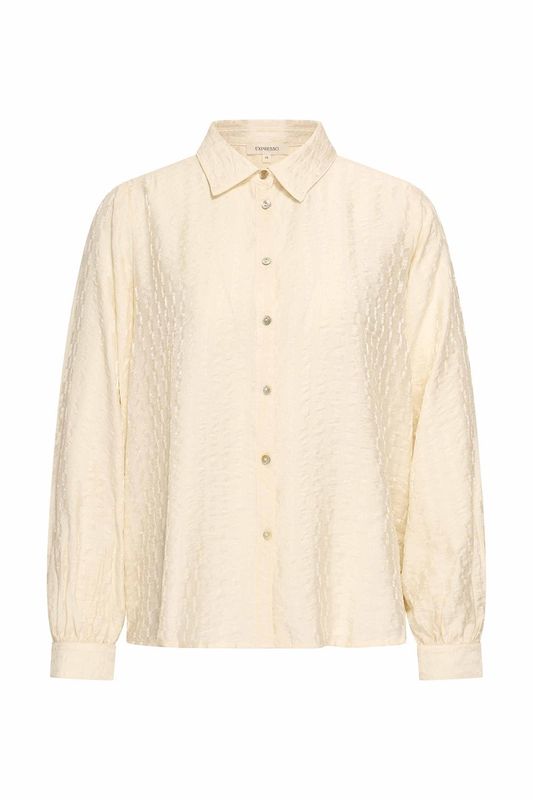 Expresso blouse glanzend structuur creme