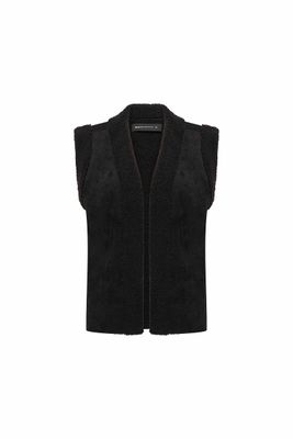 Expresso gilet teddy zwart