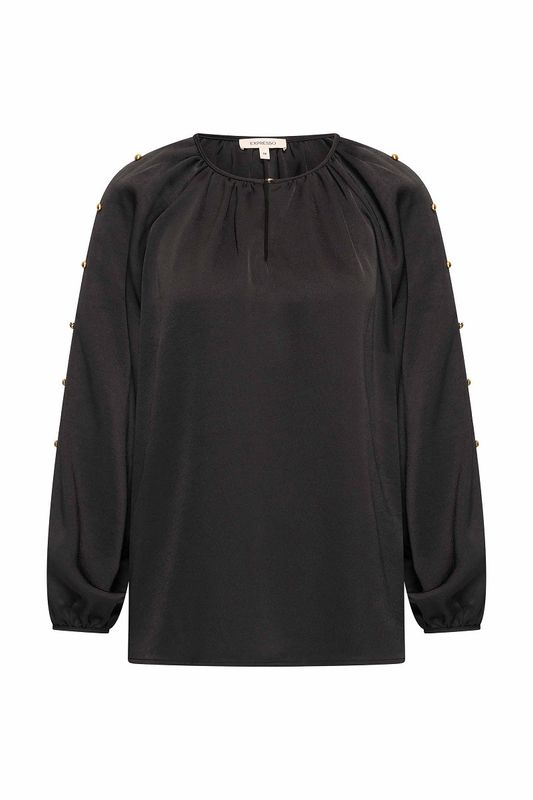 Expresso blouse satijn zwart