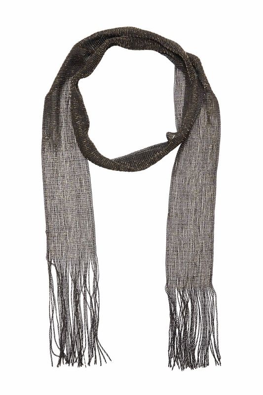 Expresso Sjaal met glitter zwart/goud