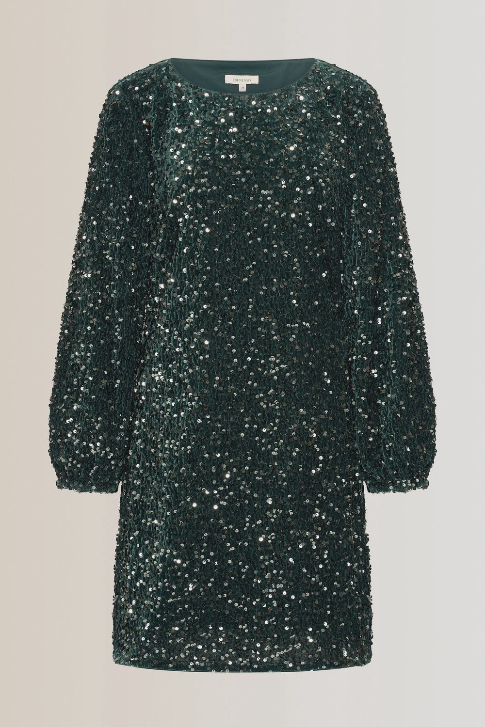 Expresso jurk met pailletten groen