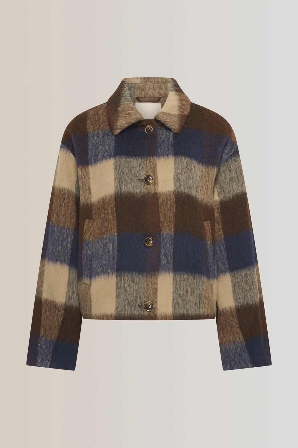 Expresso jasje kort geruit