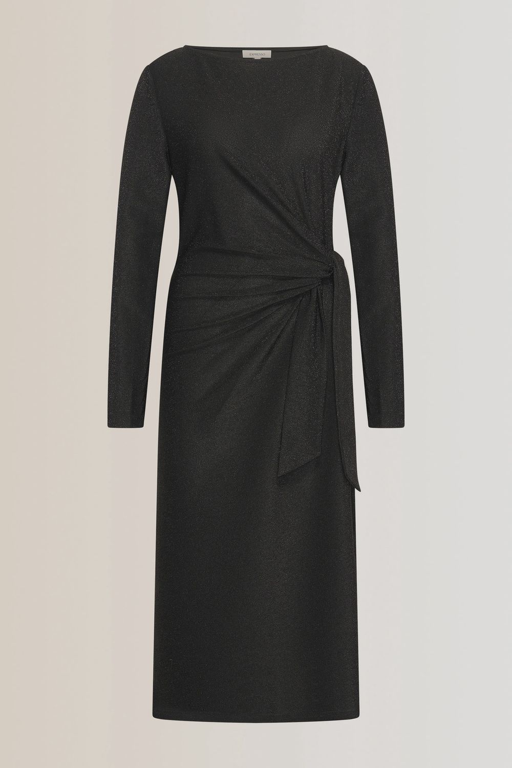 Expresso glitterjurk met knoopdetail