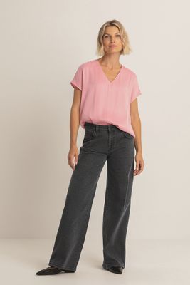 Expresso jeans PARIS wide leg mid waist animal print black