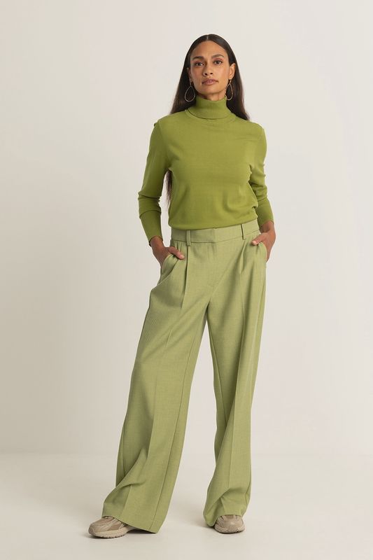 Expresso pantalon wideleg groen