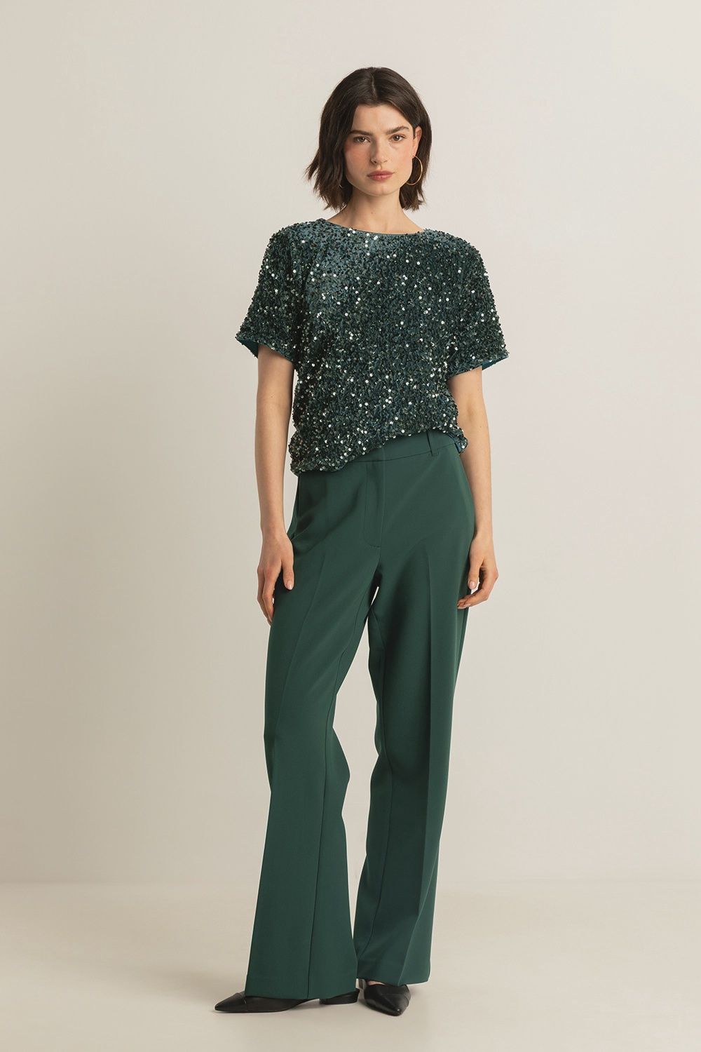 Expresso top met pailletten