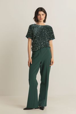 Expresso top met pailletten