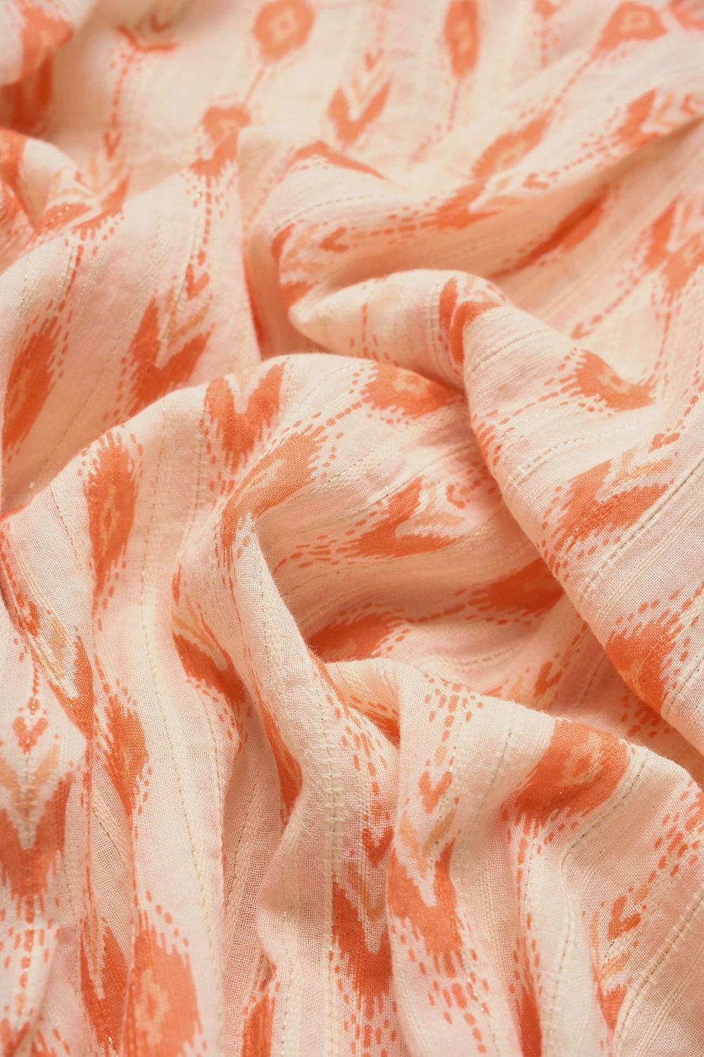 Expresso Scarf woven print dark peach