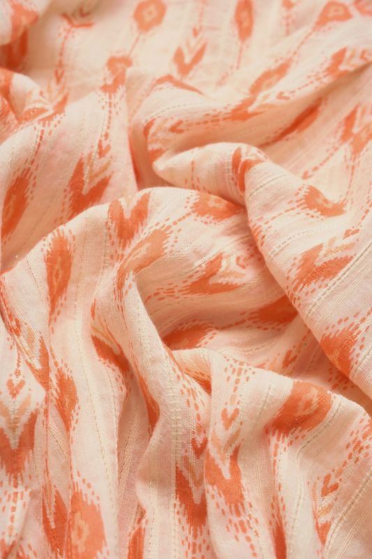 Expresso Scarf woven print dark peach