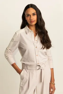 Expresso Blouse travel basic dove gray