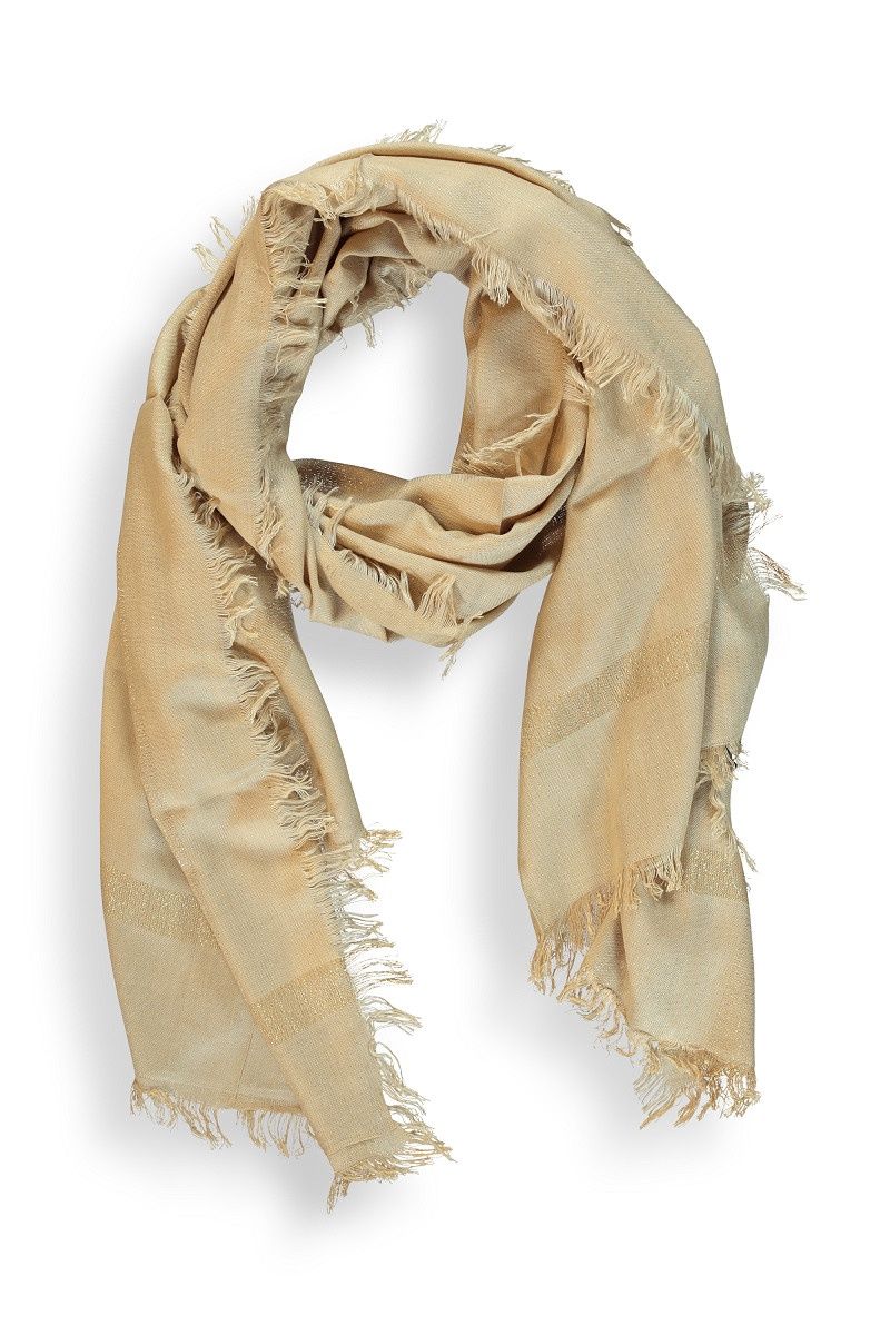 Expresso Geweven shawl zand