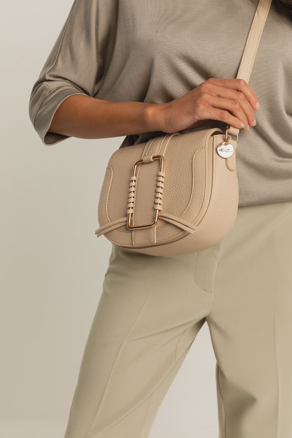 Expresso saddle bag buckle pu creme
