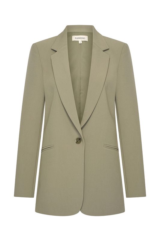 Expresso  Blazer woven loose fit licht khaki