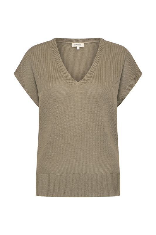 Expresso Spencer linen blend v-neck