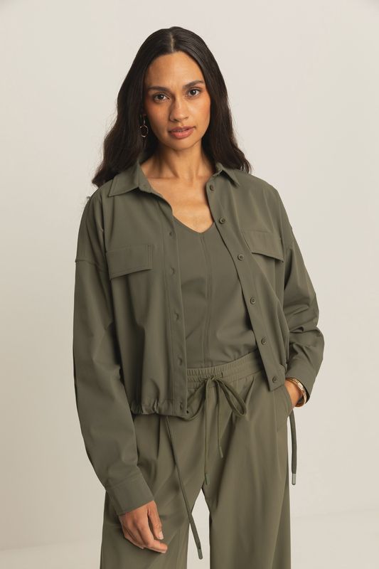 Expresso Oversized travelblouse khaki