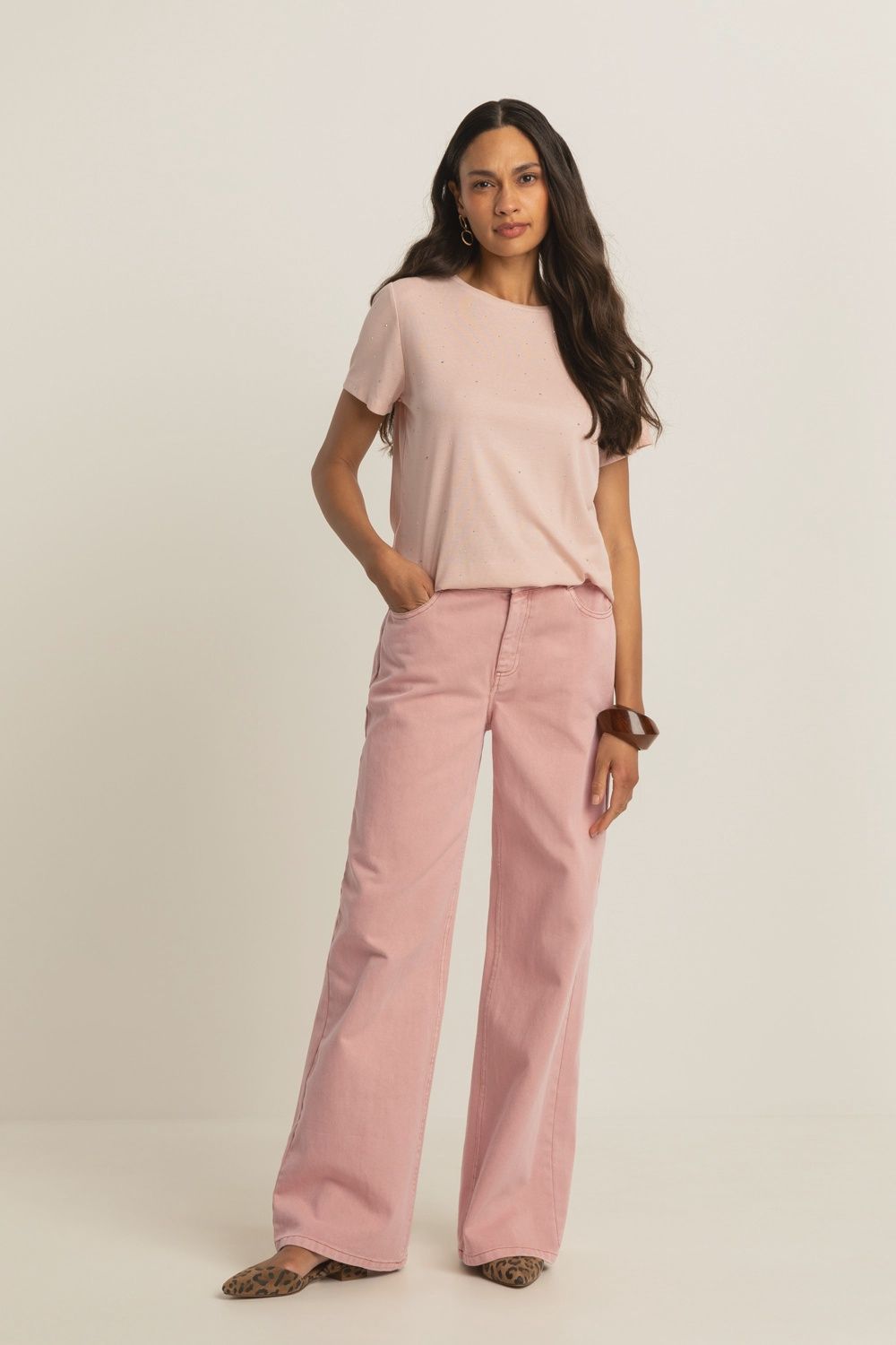 Expresso Wide leg jeans ROME roze