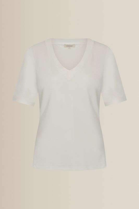 Expresso T-shirt met V-hals wit