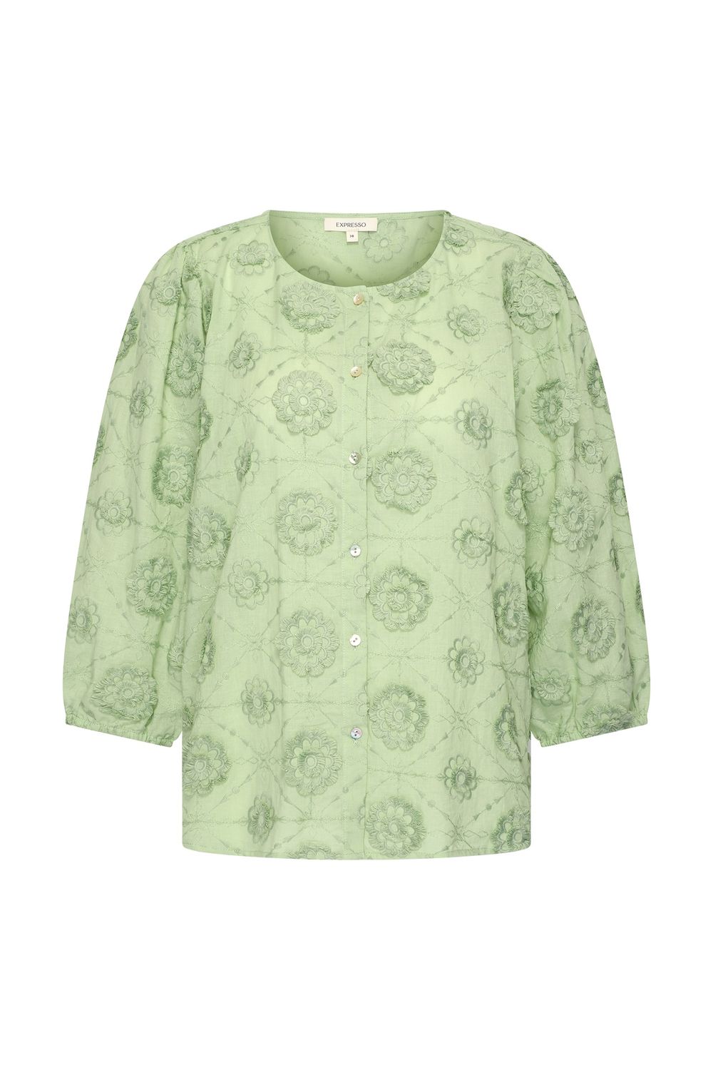 Expresso blouse broderie pistache