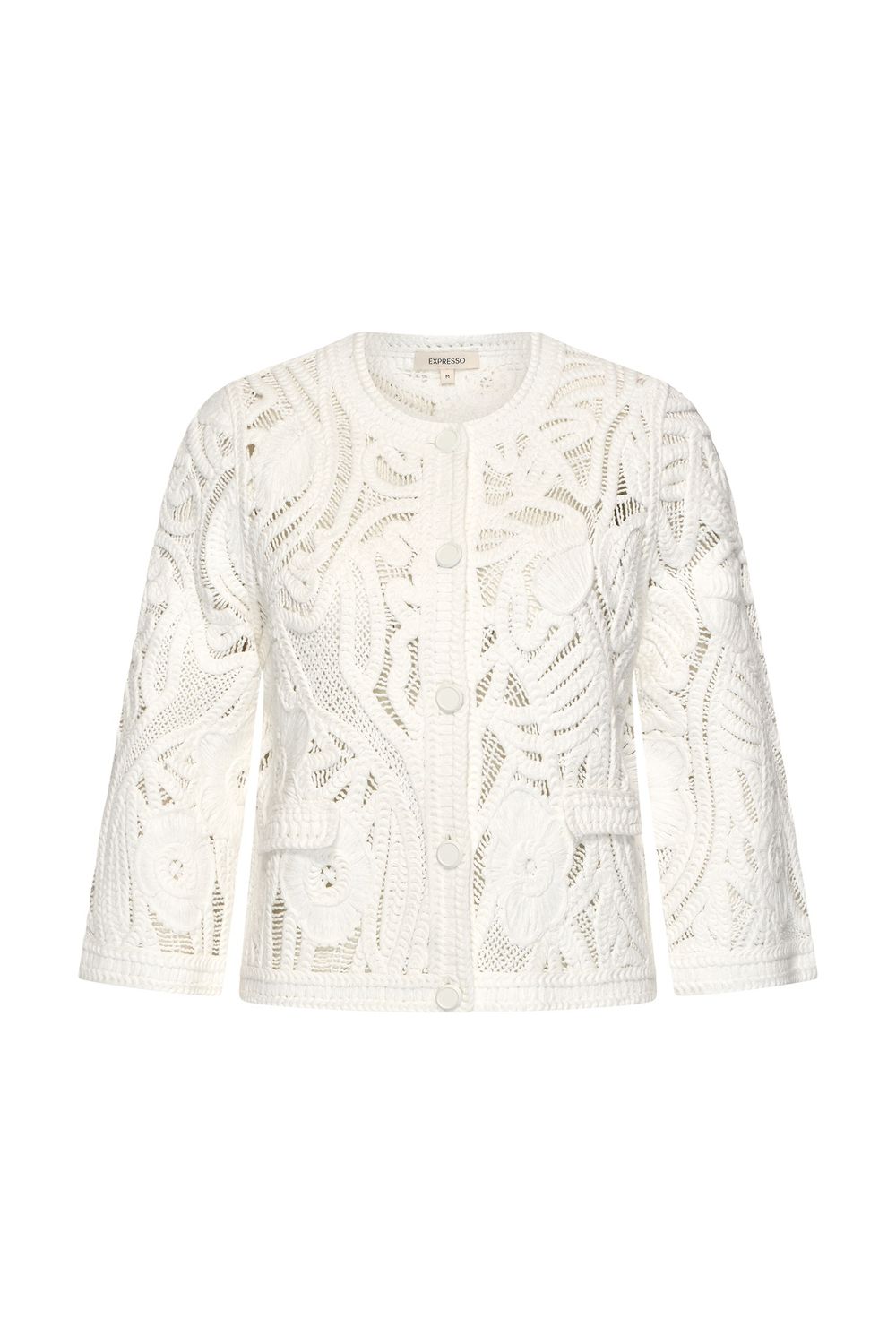 Expresso Vest broderie wit