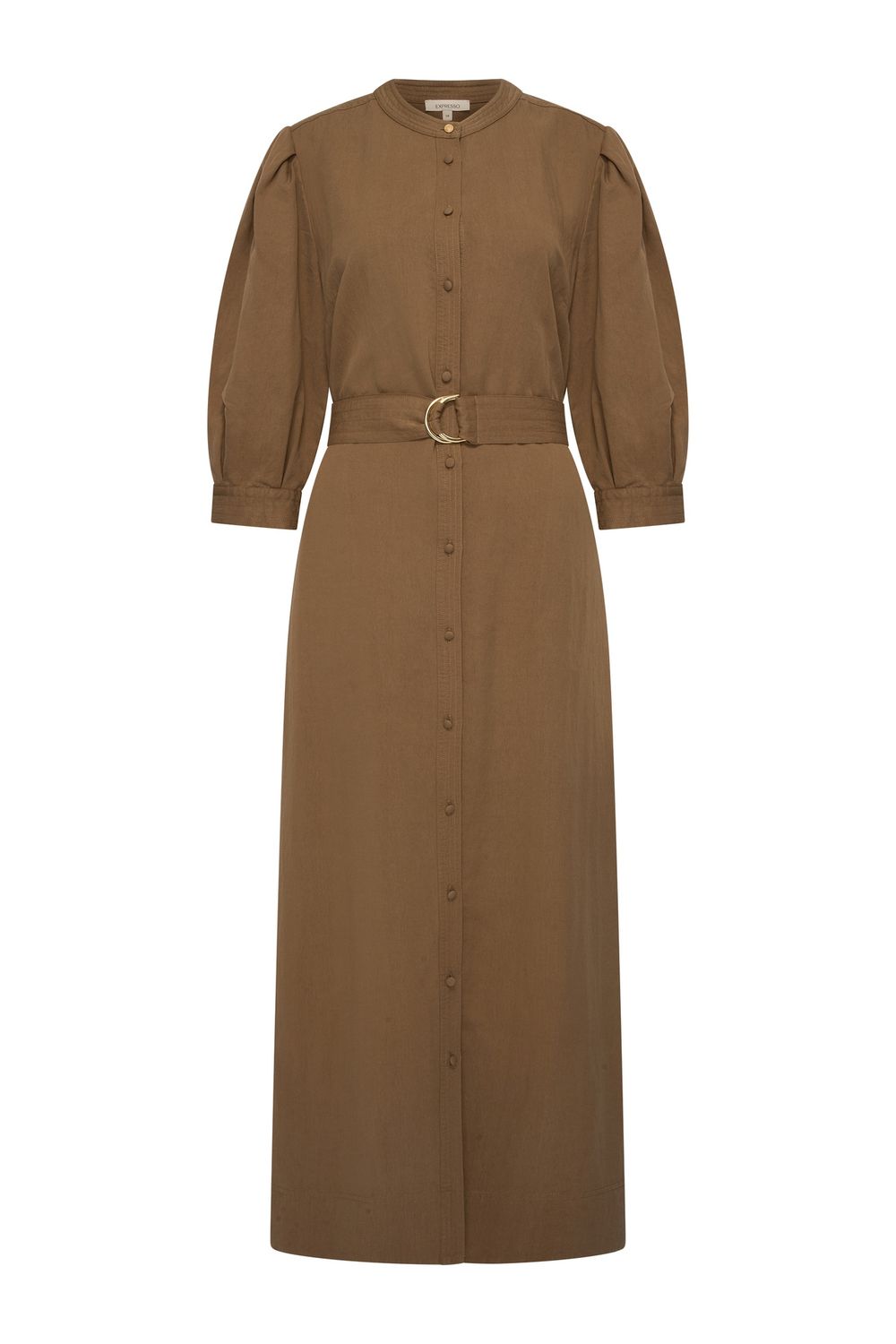 Expresso jurk met pofmouwen Coconut