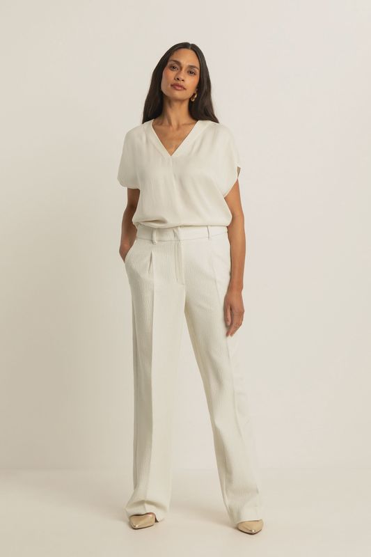 Expresso pantalon bouclé wit