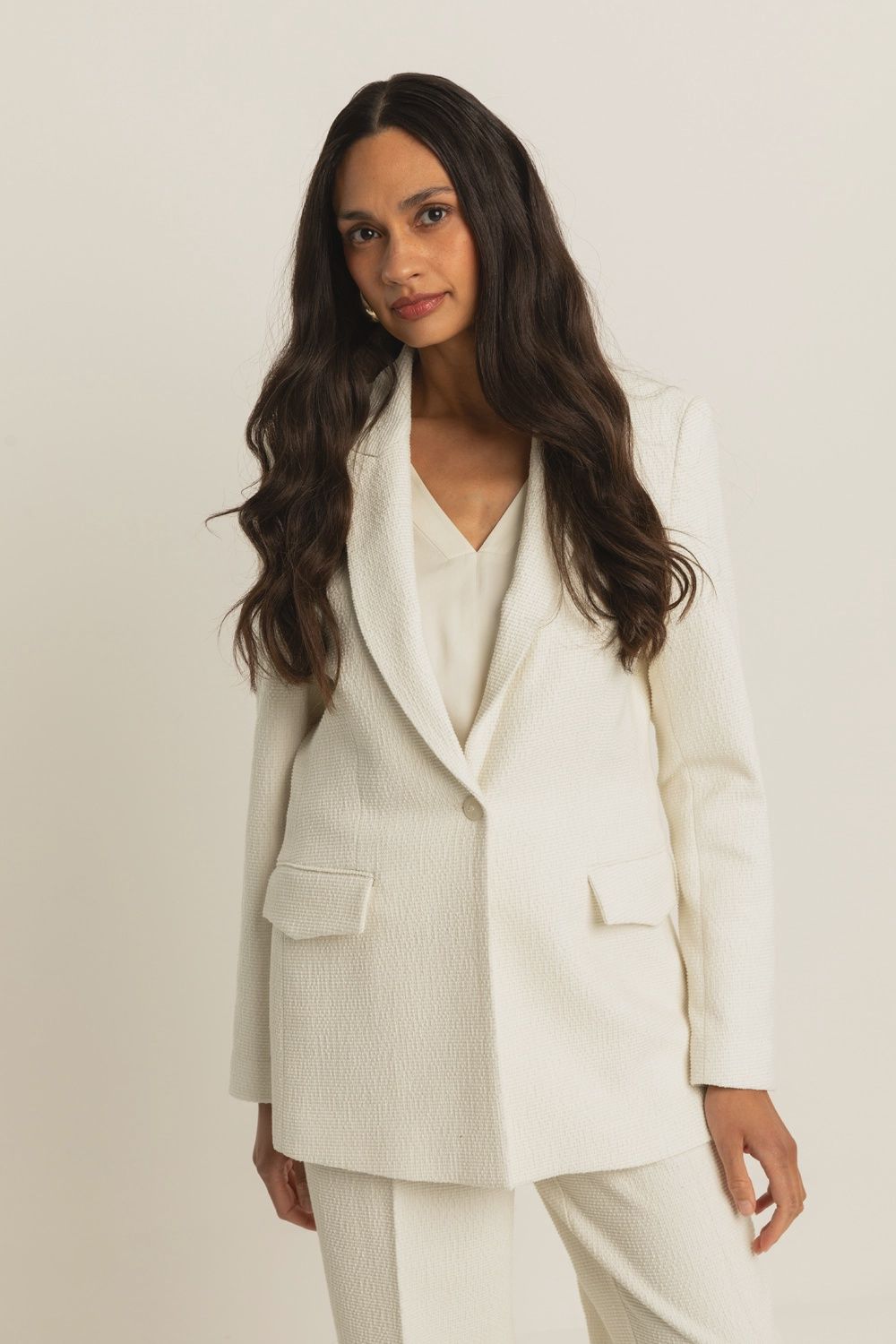 Expresso blazer bouclé wit