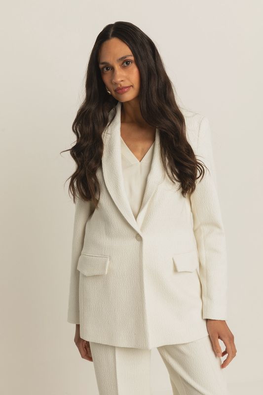 Expresso blazer bouclé wit