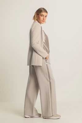 Expresso broek met pallettendetail zand