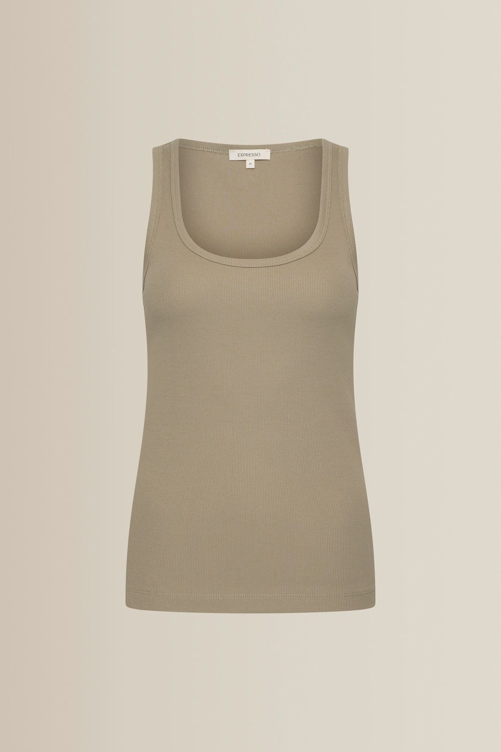 Expresso Basis singlet rib licht khaki