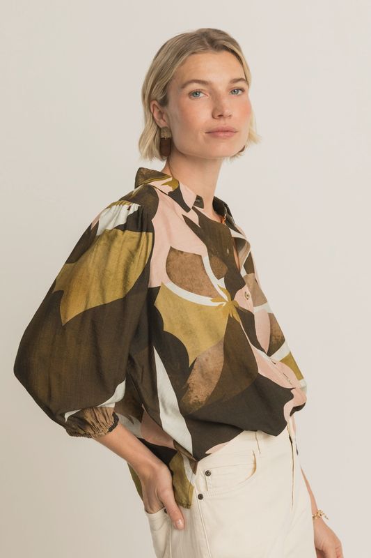 Expresso Blouse met print