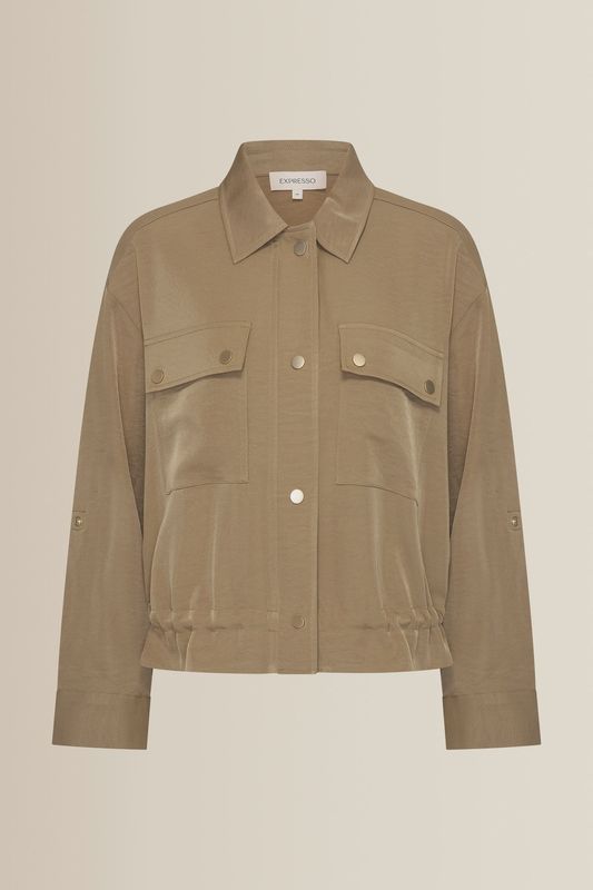 Expresso Jacket woven short lead grey